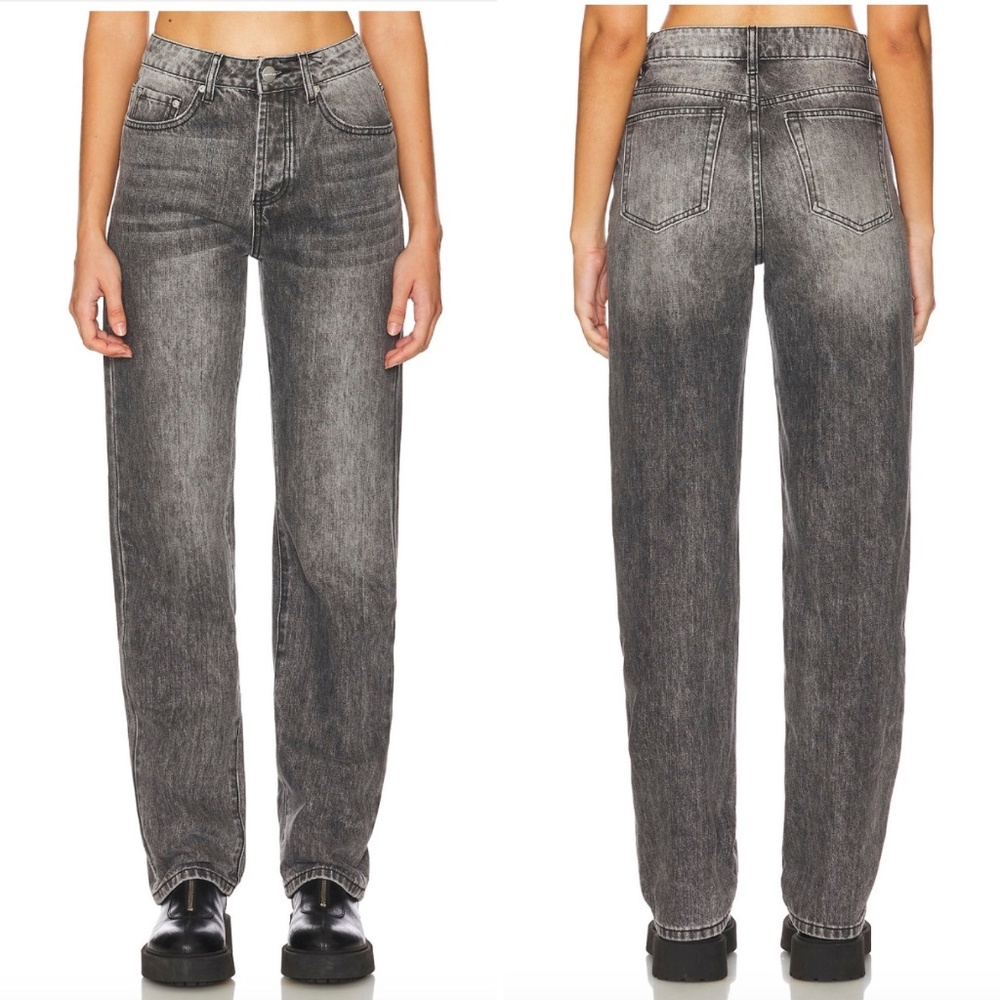 Superdown Lanie Acid Wash Grey High Rise Mom Jeans 28 Indie Sleaze 90s Grunge - Picture 2 of 10